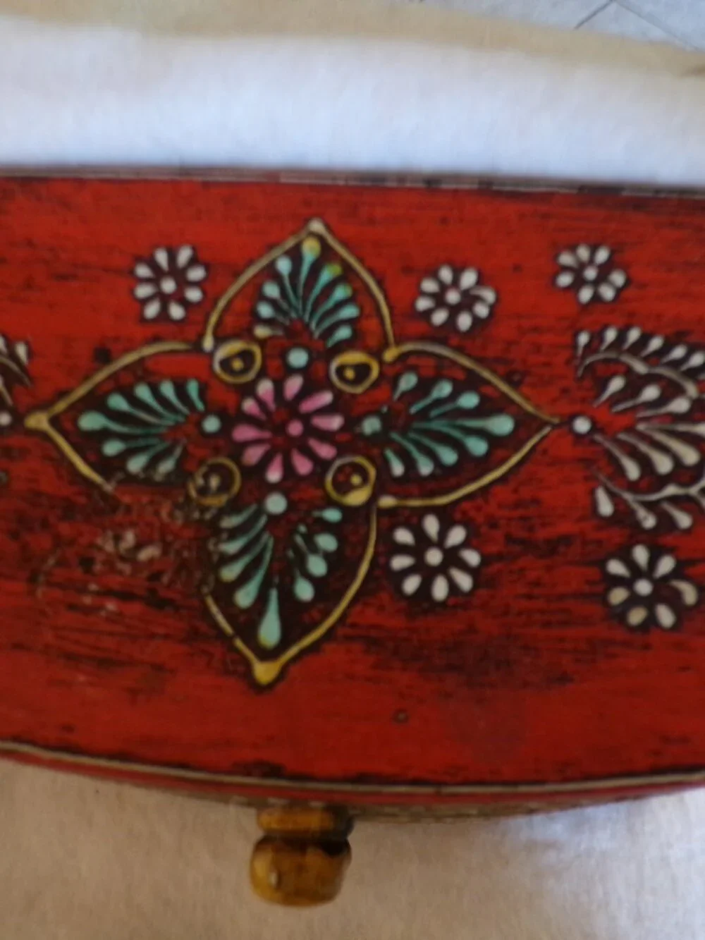 So Beautiful 3 Drawer Wooden Decorative Hand Painted Jewelry Box Curio Chest - Picture 5 of 13